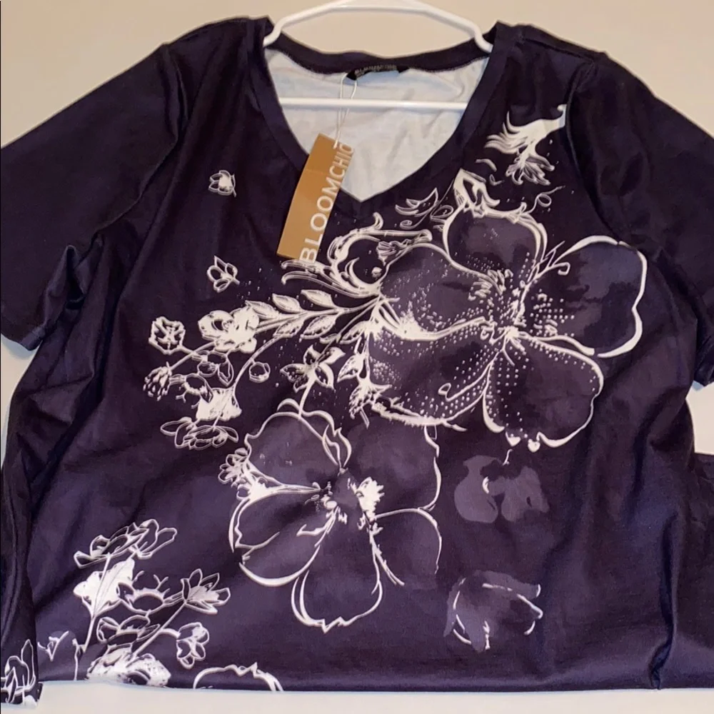 BloomChic Purple Graphic Short Sleeve Tee - Picture 4 of 6